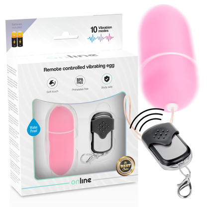ONLINE - OEUF VIBRANT TÉLÉCOMMANDE L ROSE