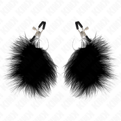KINK - PINCE À METON PLUME NOIR 7 CM