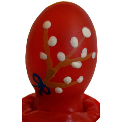 CONDOMERIE - PRÉSERVATIFS FANTAISIE PEINTS À LA MAIN ŒUF DE PÂQUES ROUGE