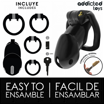 ADDICTED TOYS LOCKED - MINDNIGHT CELL CAGE À PÉNIS TAILLE L