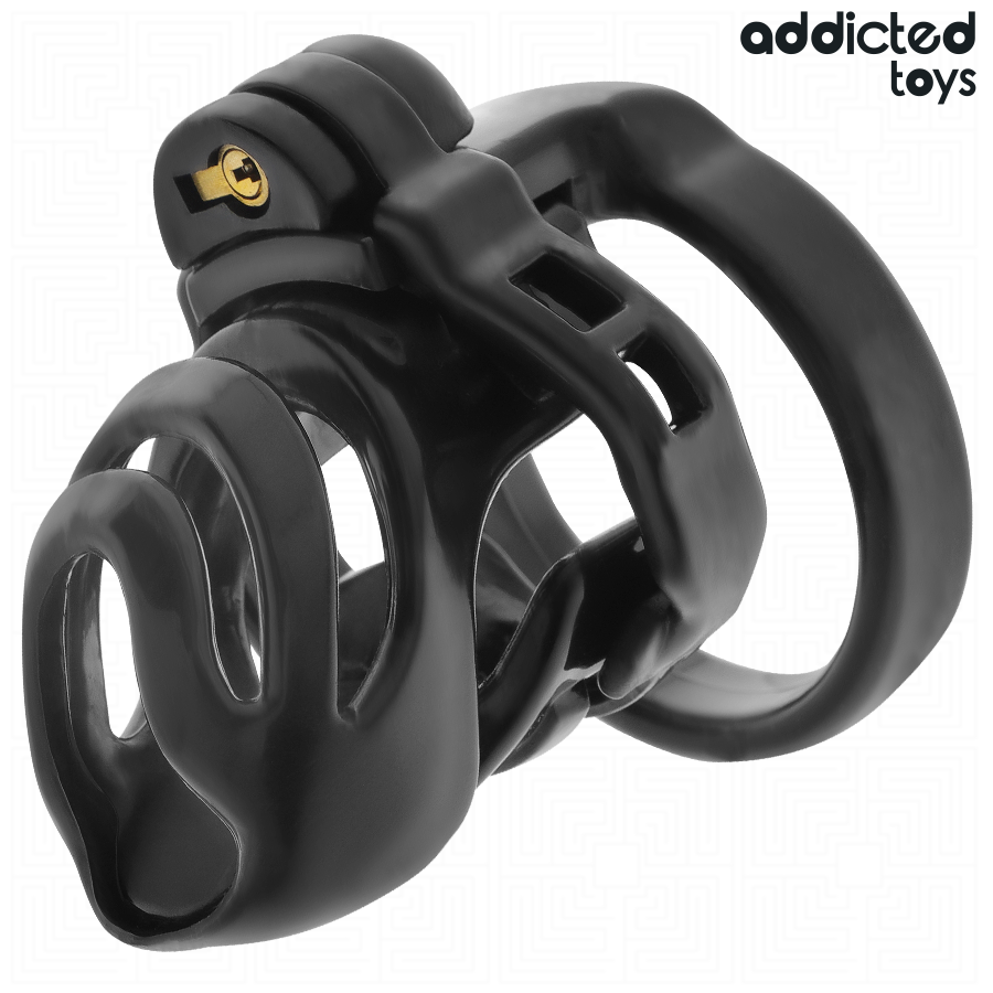 ADDICTED TOYS LOCKED - CAGE À PÉNIS À VERROUILLAGE ÉTERNEL 9 CM