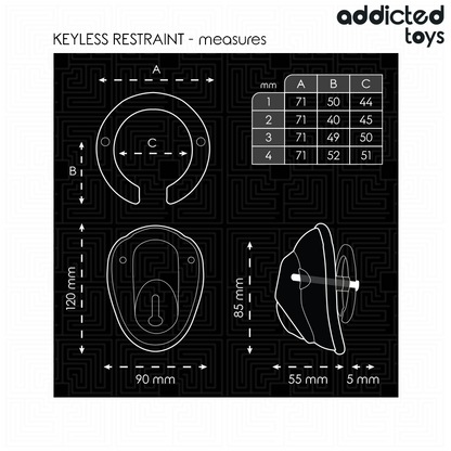ADDICTED TOYS LOCKED - À PÉNIS VERROUILLÉE SANS CLÉ 11,5 CM