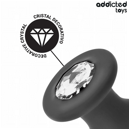 ADDICTED TOYS - PLUG ANAL AVEC BIJOU TAILLE M 10,4 CM