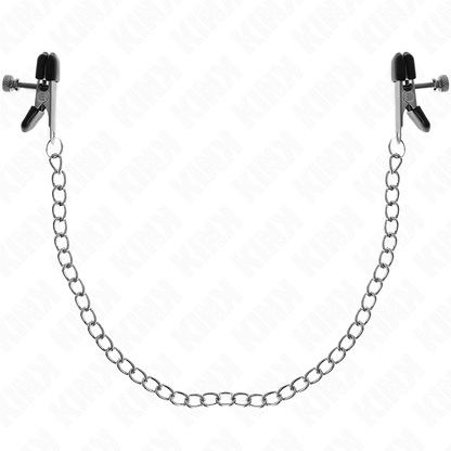 KINK - PINCES À TAMELON CHAÎNE PLATE ARGENT 34 CM