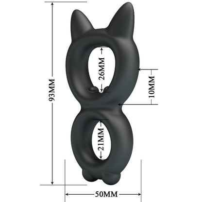 CRAZY BULL - BAGUE DOUBLE EN SILICONE TORAN MODÈLE 20