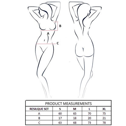 PASSION - ENSEMBLE SOUTIEN-GORGE + STRING RESILQUE BLANC L/XL