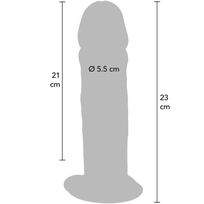GET REAL - PÉNIS DE LUXE ÉPAIS DOUBLE DENSITÉ EN TPE 23 CM
