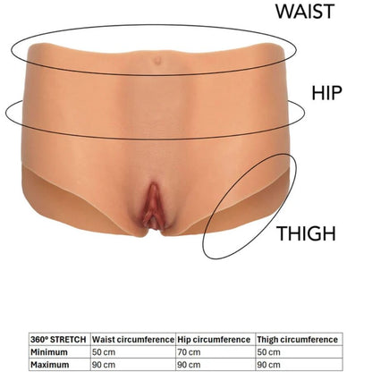 DÉSIR CACHÉ - ALTER EGO VAGIN ET FESSES OUVERTS CULOTTE TAILLE MOYENNE CHAIR