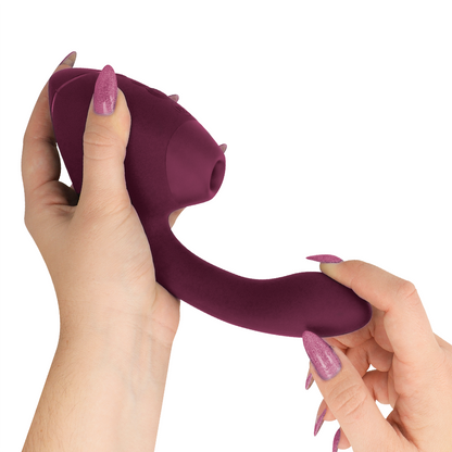 WOMANIZER - DUO NEXT STIMULATEUR CLITORIAL ET DE POINT G DOUBLE ROSE FOYER
