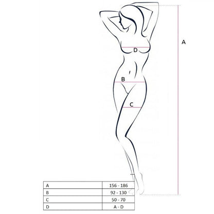 PASSION - FEMME BS056 BODYSTOCKING ROUGE TAILLE UNIQUE